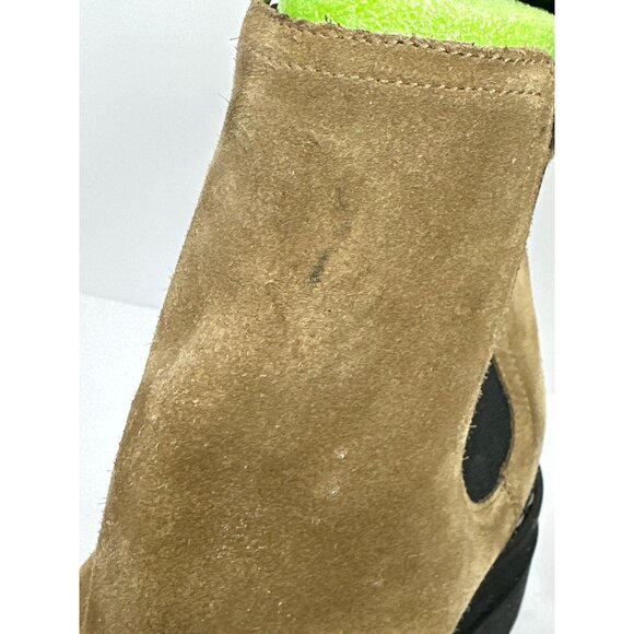 Marc Fisher LTD Privi Booties Women’s 9.5 Tan Leather Ankle Boots 2" Lug Sole - Picture 4 of 11